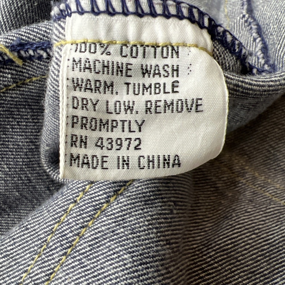 Vintage‎ Fingerhut Utility Chore Denim Jacket Flannel Collar Accent XL - Picture 10 of 12